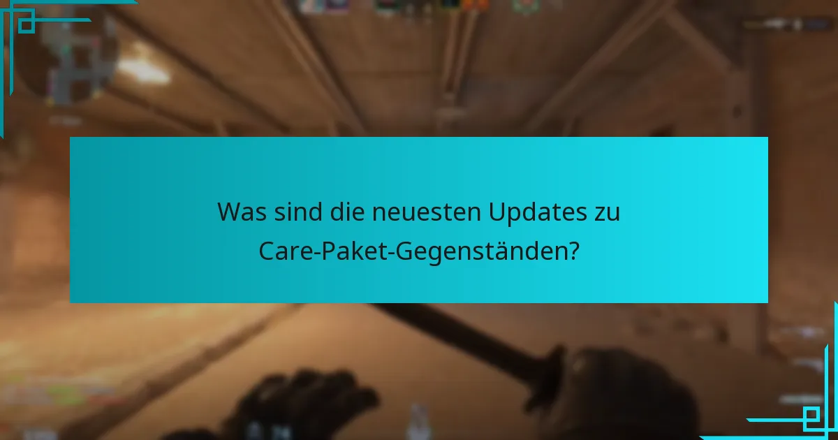 Wie können Spieler Care-Paket-Gegenstände effektiv nutzen?