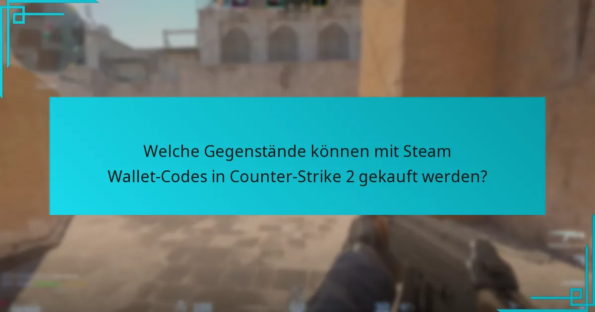 Welche Gegenstände können mit Steam Wallet-Codes in Counter-Strike 2 gekauft werden?