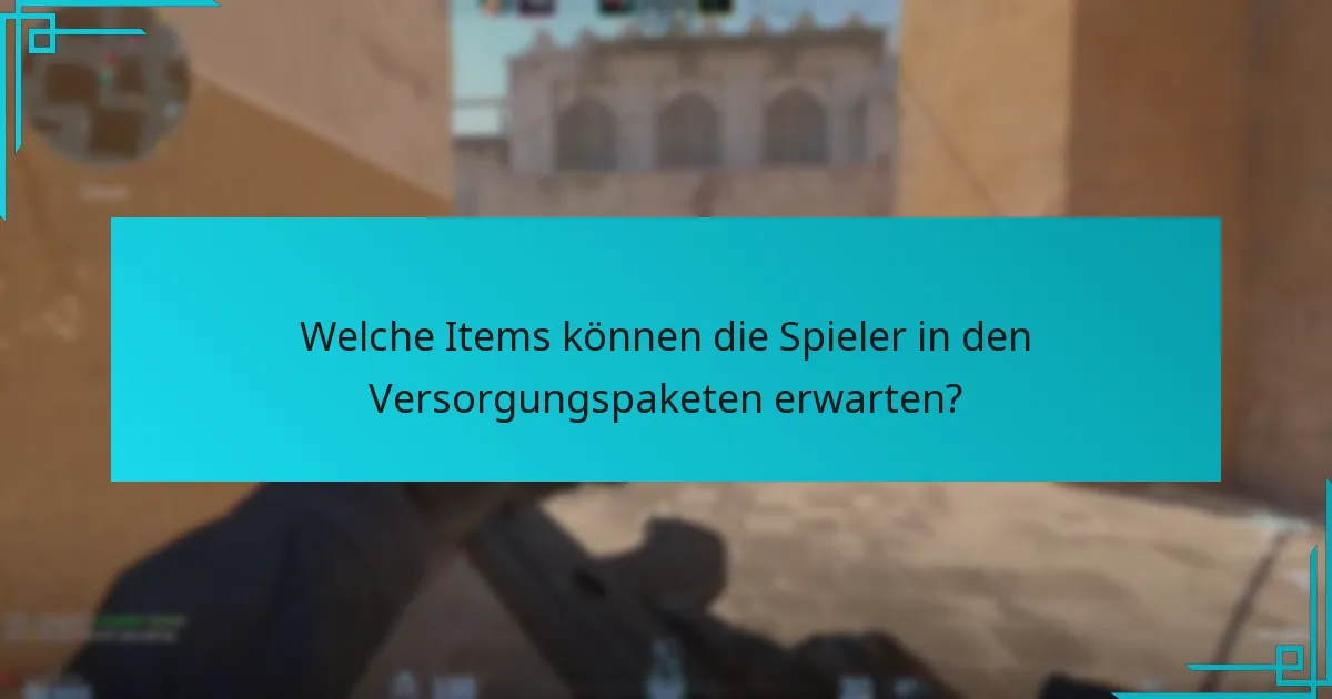 Welche Items können die Spieler in den Versorgungspaketen erwarten?