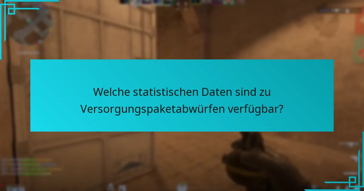 Welche statistischen Daten sind zu Versorgungspaketabwürfen verfügbar?
