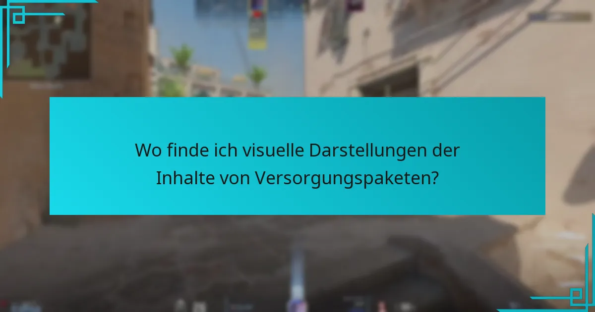 Wo finde ich visuelle Darstellungen der Inhalte von Versorgungspaketen?